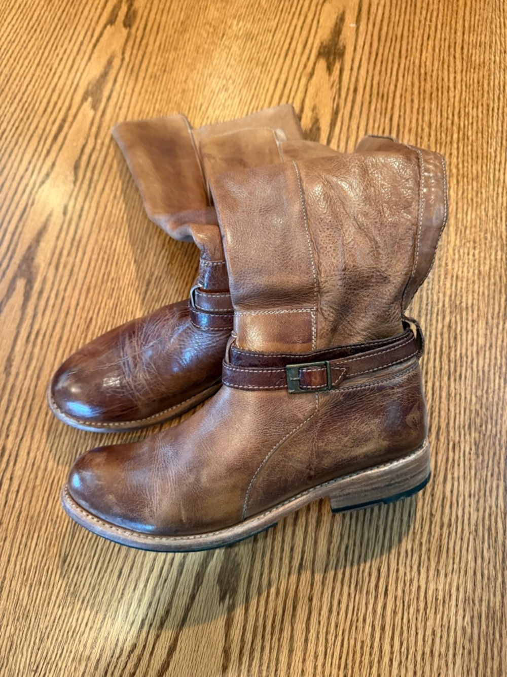 Bed STU Bristol Tall Riding Boots in Tan Rustic - Picture 3 of 7